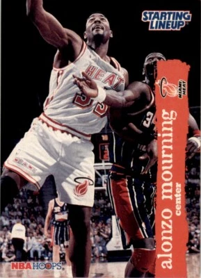 1996 Kenner Starting Lineup Card Alonzo Mourning Miami Heat - Image 1 of 2