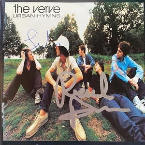 THE VERVE Urban Hymns CD booklet signed by 3 members (NO CD) Richard Ashcroft - Imagen 1 de 3