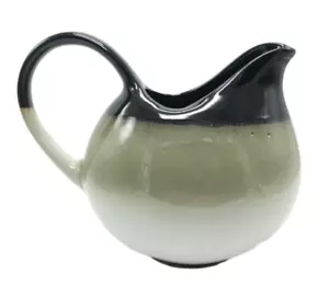 Sango Nova Black Glaze Ceramic Creamer Pitcher 4932 Drip Glaze Stoneware - Picture 1 of 5