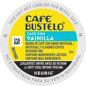 Cafe Bustelo Sweet & Creamy Café Con Vanilla Coffee 10 to 120 K cups Pick Size - Picture 1 of 7
