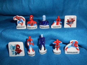 SPIDERMAN 2 Electro Set of10 Mini Porcelain Figures SPIDER-MAN French FEVES 2014 - Picture 1 of 12