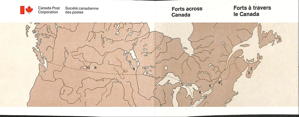 Canada - Scott #1050-1059 - 1985 - Booklet BK87 - Canadian Forts - 2 - Image 1 of 1