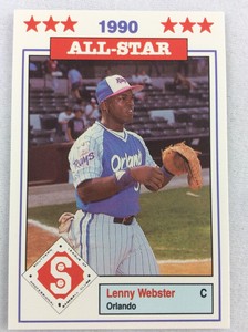 1990 Southern League All Stars Baseball Card #12-Lenny Webster, Orlando SunRays