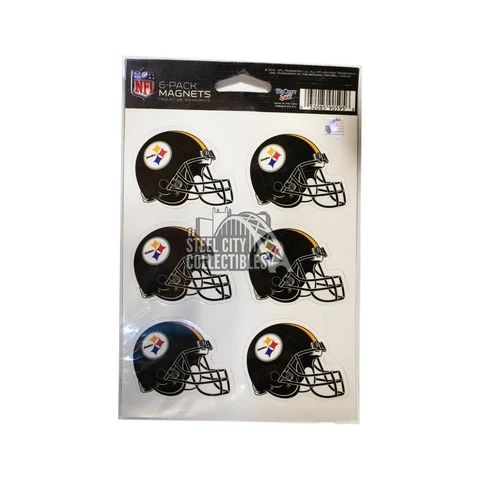 Pittsburgh Steelers 6 Pack Helmet Magnets Cover