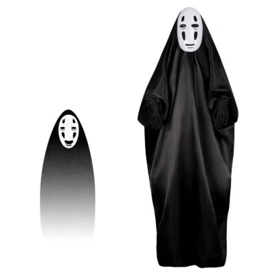 No Face Man Cosplay Costume Mask gloves Faceless Set Kaonashi Spirited Away 1PC - Image 1 of 4
