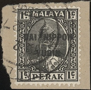 MALAYA, Perak, 1942. Japanese Occ. Dai Nppon Yubin 7M220, On Piece - Picture 1 of 1