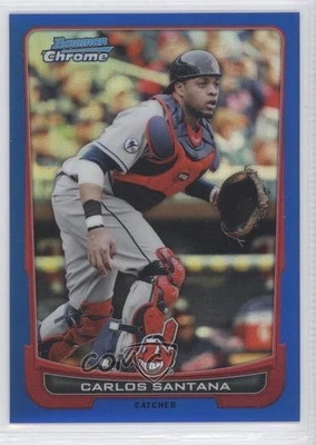 2012 Bowman Chrome Blue Refractor /250 Carlos Santana #51 - Image 1 of 2