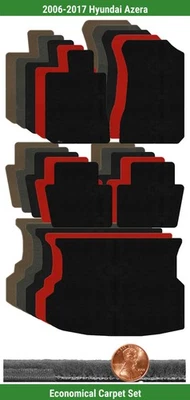 Juego de alfombrillas Velourtex personalizadas para Hyundai Azera 2006-2017 (5 piezas) #STR Foto 1 de 4