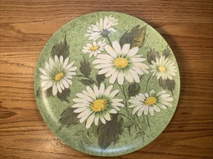 (2) Vintage Oneida Melamine Daisy Pattern Dinner Plates Mid Century MCM 9.5" - Picture 1 of 4