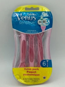 Gillette Venus Damen Einwegrasierer empfindliche Haut rosa, 6 Stück - Bild 1 von 4