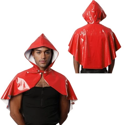 Mens Hooded Cloak Bar Tops Vintage Fancy Dress Steampunk Cape Shawl Halloween - Image 1 of 3