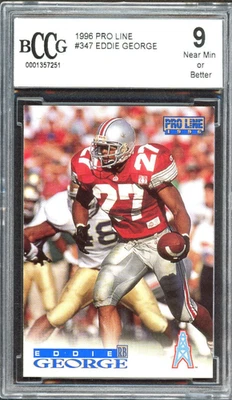1996 Pro Line - Eddie George #347 (RC) BCCG 9 - Image 1 of 2