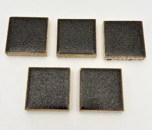 5 Pc. Brown Square 1 3/8” Ceramic Tile Crystalline American Olean Mosaic MCM - Picture 1 of 4