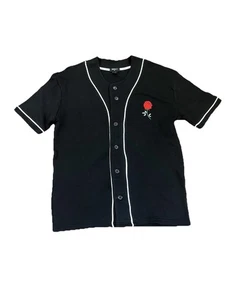 Men’s Forever 21 Button Front Shirt Color Black Size Medium NWOT - Picture 1 of 7