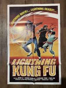 LIGHTNING KUNG FU locandina originale film teatrale 1980 un foglio - Foto 1 di 6