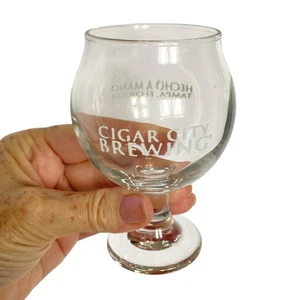 Cigar City Brewing Tampa Florida Hecho A Mano Snifter Glass Advertising Barware - Picture 1 of 8