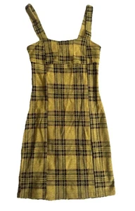 Vintage Kleid klein kariert gelb Punk von Liz & Sara - Bild 1 von 16