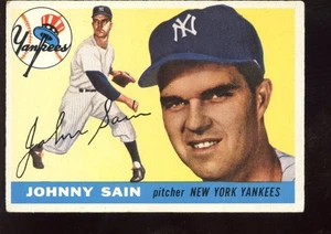 1955 Topps Baseball Card HIGH #193 John Sain New York Yankees - Picture 1 of 1