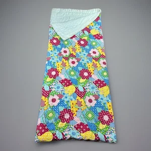 Sacco a pelo vintage anni 60 70 Flower Power hippie margherita groovy floreale patchwork folk - Foto 1 di 11