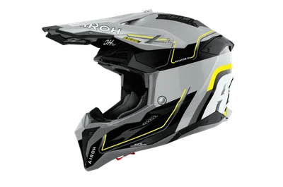 Airoh MX Helmet Aviator 3 AMS² Leader gloss gray black yellow - Image 1 of 4