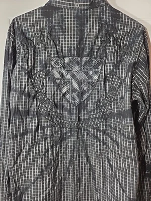 Indigo Star 男式 Indigo Knight Royal Guard MCMLXXXII 衬衫黑色 Snap 尺寸 M — 第 1/4 张图片