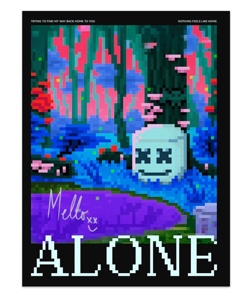 Marshmello - Alone Signed Art Print Poster 18x24 Autographed Edm Presale - Image 1 of 1