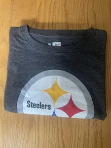 T-SHIRT MANICA LUNGA 3XL PITTSBURGH STEELERS MARCA NFL GRANDE! CARBONE CALCIO - Foto 1 di 4