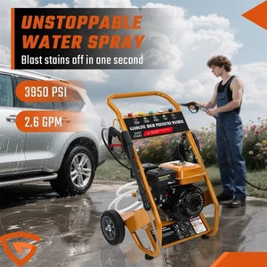 Gas Pressure Washer Gas Powered Washer 3950 PSI 2.6 GPM 212cc 5 Nozzles - Picture 1 of 17