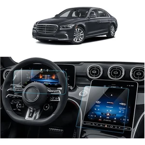 9H Tempered Glass Protectors for 2022-2024 Benz C-Class & GLC - 2 Pack - Picture 1 of 9