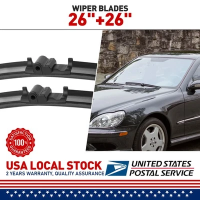 For Mercedes-Benz CL  Front Window Wiper Blade Set NEW CL500 CL550 CL63 CL65 - Image 1 of 4