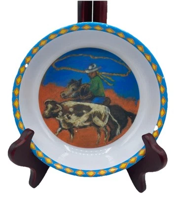 Sam & Sophie’s Friends tigela de melamina laço cavalo sudoeste EUA amizade - Imagem 1 de 4