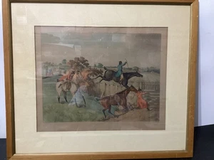 "The Leap," A Print From The "Foxhunting" Series, Henry Thomas Alken  By T. Suth - Picture 1 of 6