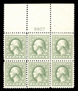 MOMEN: US STAMPS #525 MINT OG NH INTACT PLATE BLOCK OF 6 SUPERB LOT #96103 - Picture 1 of 2