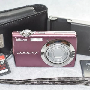 Nikon Coolpix S220 Digitalkamera 10.0MP Plum mit Extras getestet funktioniert - Bild 1 von 21