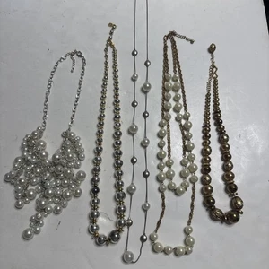 jewelry Lot Of 5 Necklaces Statement/Costume Jewelry - Bild 1 von 23