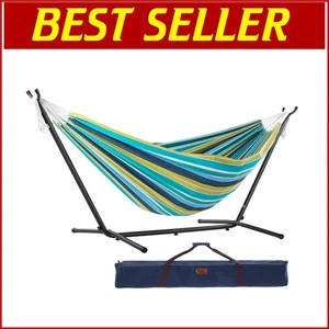 Portable Double Hammock with Space-Saving Steel Stand - Upgraded Support 450 lbs - Picture 1 of 3