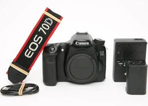 Canon EOS 70D DSLR Camera (Body Only, Black) 20.2MP APS-C, 57620 Shutter Count - Picture 1 of 9
