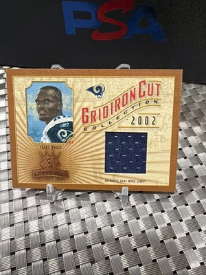 2002 DONRUSS GRIDIRON KINGS Isaac Bruce # CG-83 CUT WORN PATCH SP /400 Rams HOF - Image 1 of 4