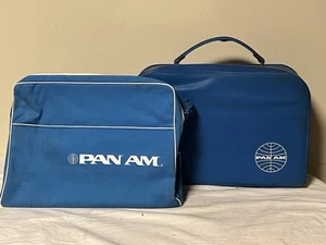 Raro De Colección Pan Am Airlines Crew Bolsa de Viaje Bolso de Mano Lote de 2 - Imagen 1 de 13