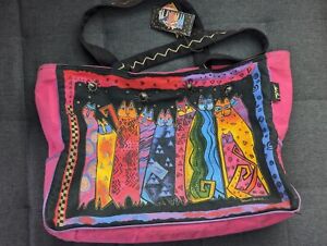 Laurel Burch Cats Tapestry Woven Small Duffle Bag