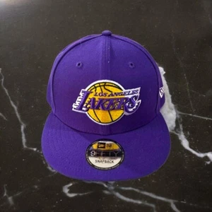 NBA New Era lila Los Angeles Lakers verstellbare Snapback Mütze Kappe 1 Größe neu mit Etikett - Bild 1 von 13