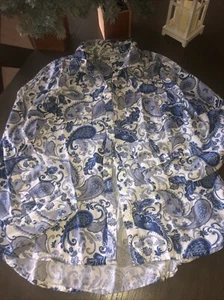 Emily Daniels ๐ Blue Paisleys Blouse Sz XL - Picture 1 of 3