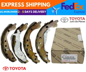 Genuine OEM Toyota 04495-52140 / 04495-0D060 Rear Brake Shoe Set 2006-14 Yaris - Picture 1 of 11