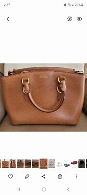 Bolso de Mano Ralph Lauren Pequeño Cuero Marcy Tostado Foto 1 de 4