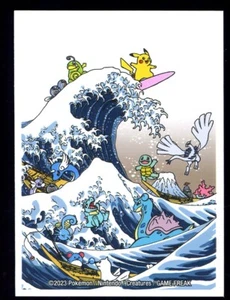 Pokemon Center Exclusive Sleeve (Qty x1) Surfing Pikachu Great Wave - New/Unused - Picture 1 of 1
