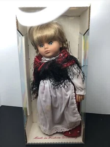17” Vinyl & Cloth Lissi German Little Girl Doll Bavarian Blonde Doll W/ Box - Picture 1 of 12