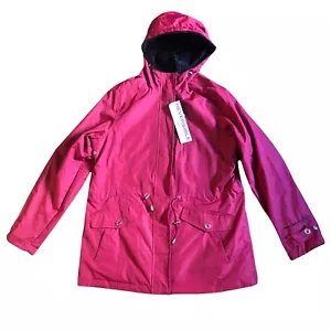 free country womens jacket reversible red black polyester size M full zip new - Picture 1 of 10