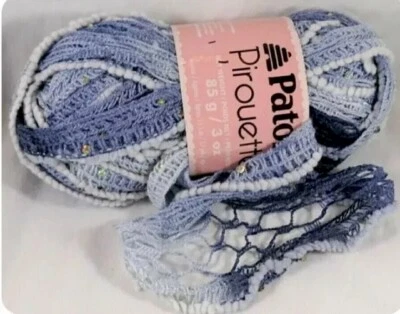 Hilo de pirueta Patons acrílico/nylon/lentejuelas/chenilla 3 oz #84044 brillo crepuscular Foto 1 de 4