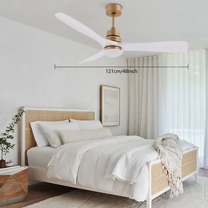 48 Inch Ceiling Fan Light Modern Chandelier Pendant Fan Lamp & Remote Control - Picture 1 of 18