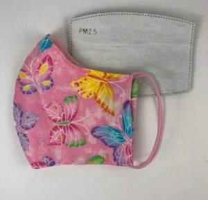 Butterfly - Pink Glitter - Adult Double Layer with PM 2.5 Carbon Filter - Picture 1 of 4